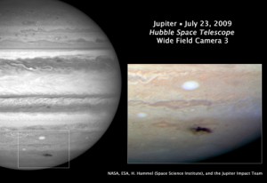 Скачать Хаббл зафиксировал редкое столкновение с Юпитером